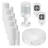SKK Home Security System (2nd Gen), 9-Piece Wireless Alarm System Kit,...