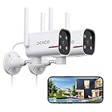 DEKCO 2 Pack Outdoor Security Camera with 2K Color Night Vision, Pan...