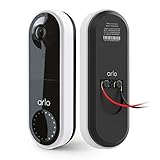 Arlo Essential Wired Video Doorbell - HD Video, 180° View, Night...