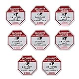 8 Red Octagon-Shaped Video Surveillance System Security Door & Window...
