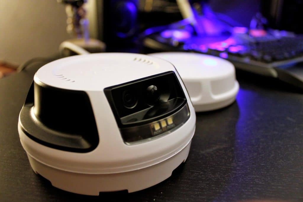 close up view of the Novi security sensors