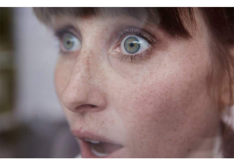 Very surprised person