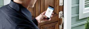 Schlage Deadbolt with Camelot Trim Satin Nickel
