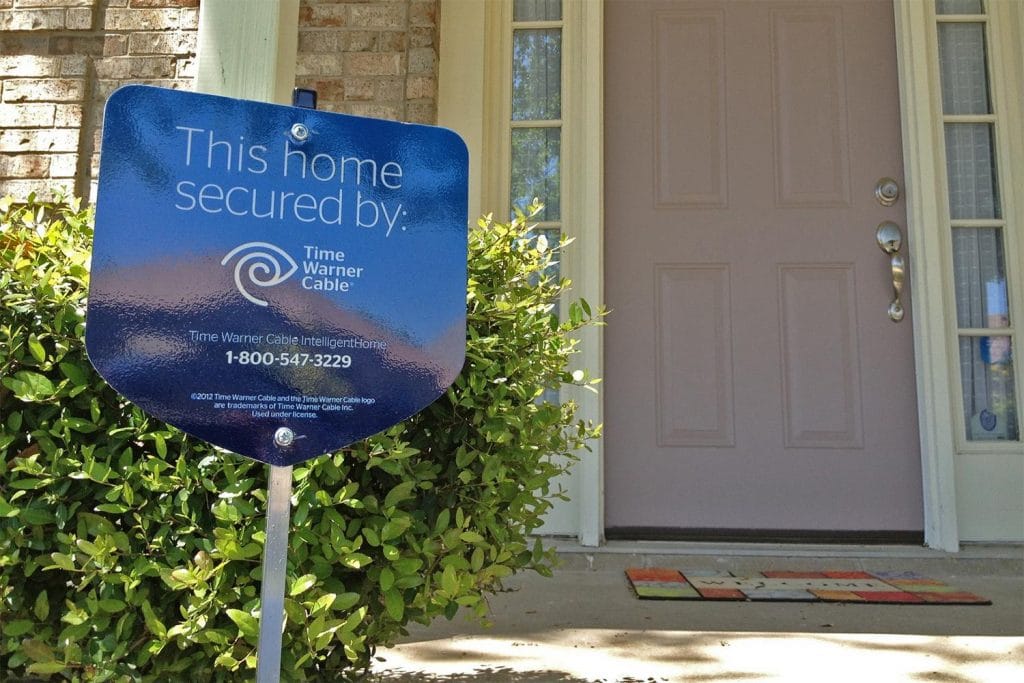 Time Warner Security Sign