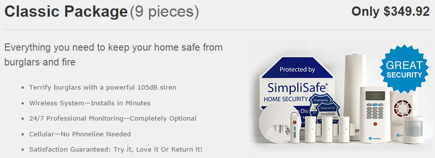 simplisafe classic package