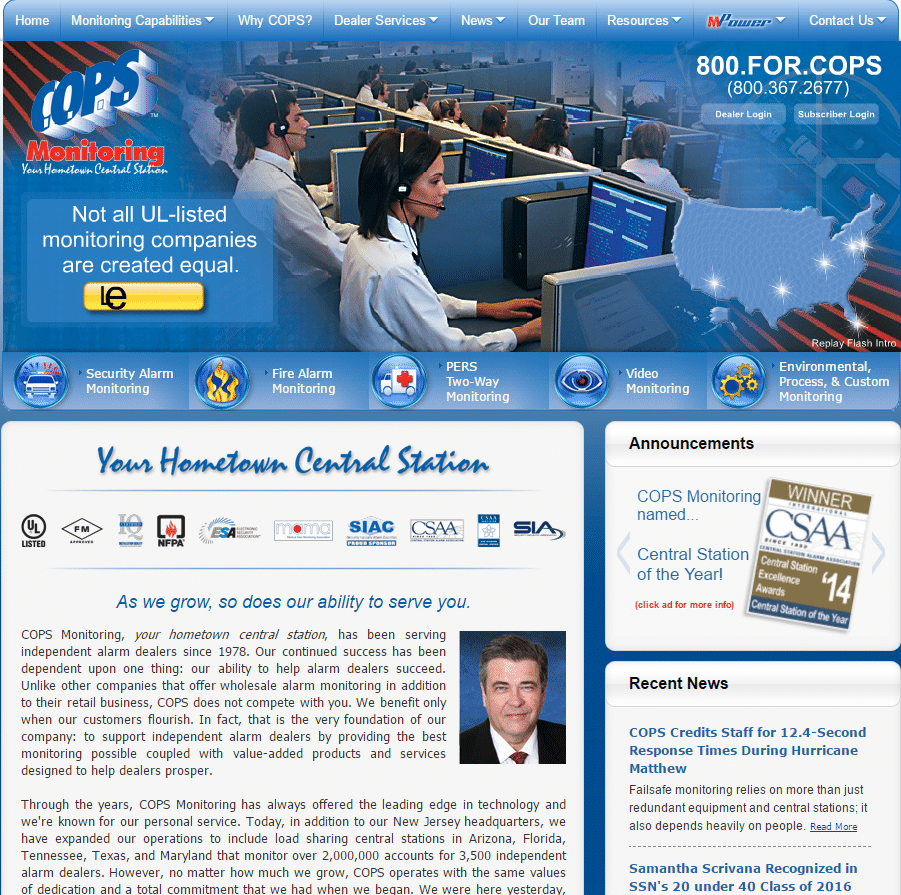 cops-website-screenshot