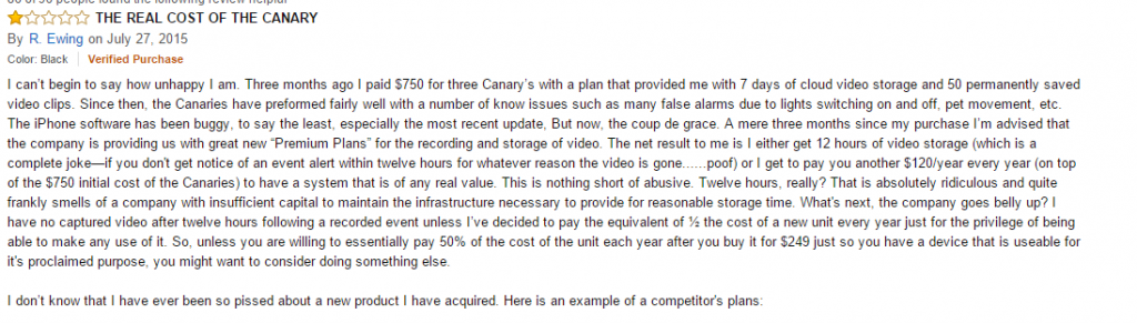 customer complaint