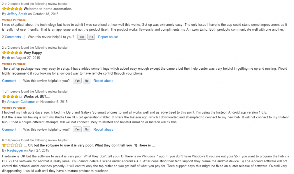 customer ratings screenshot