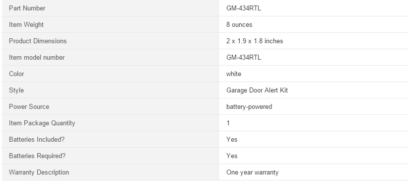 garage door kit features