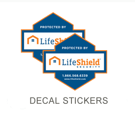 Lifeshield Security Sticker decals for windows