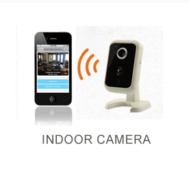 iphone displaying camera feed from security camera