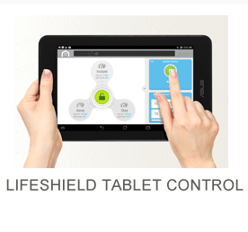 Fingers touching app on a tablet