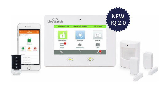 touchscreen panel, key fob and motion sensor