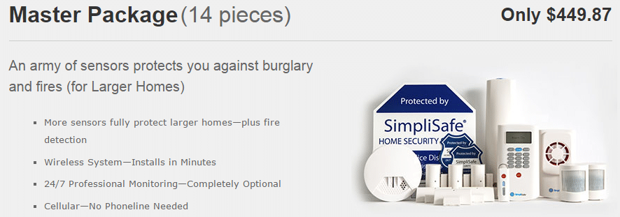 simplisafe master package