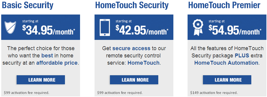 Monitronics security packages