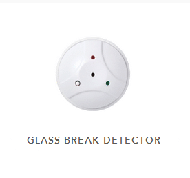 White circular glass break sensor