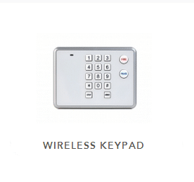 Backup keypad with 14 numbers and fire and police buttons