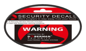 fake warning security decal