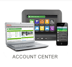 Xfinity Laptop and smartphone showing account center